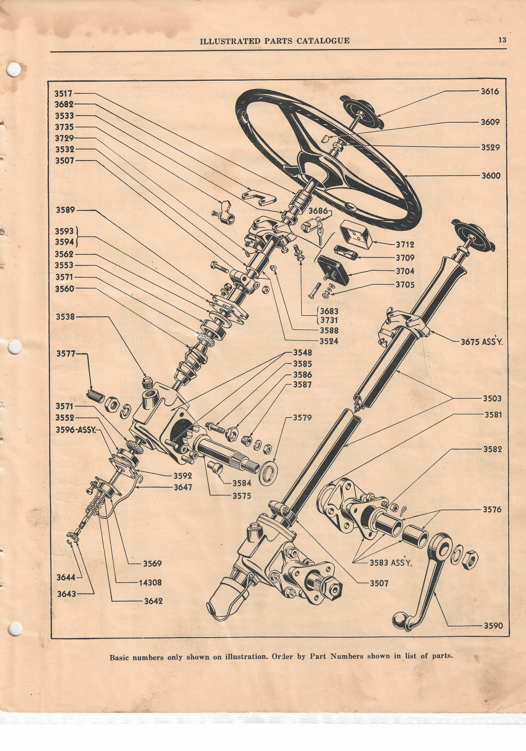 1932-34 Steering Box exploded diagram