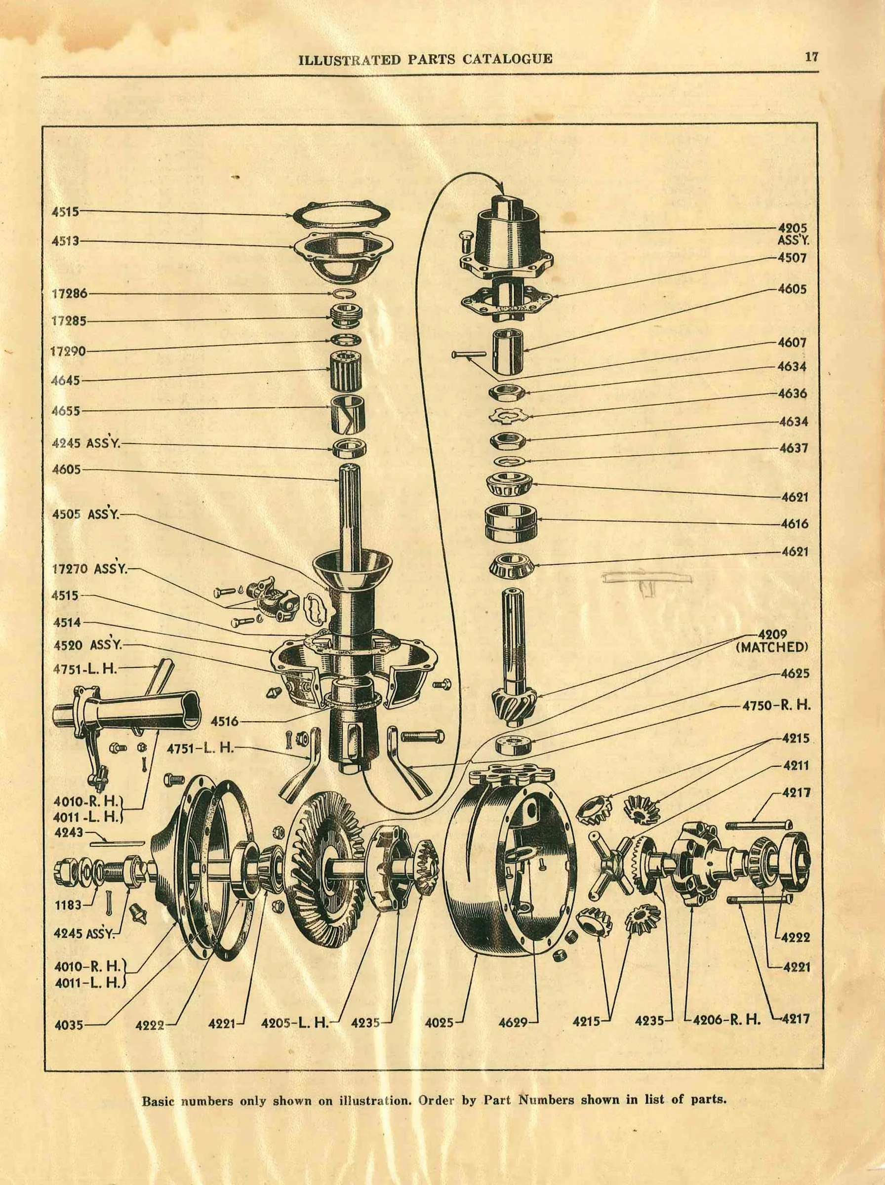 1932-34 Rear End exploded diagram
